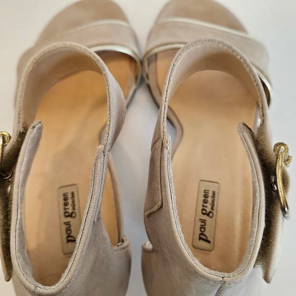 Paul Green Violet Sabina Combo Ankle Straps Heeled Sandals Women's Size 7.5 - Picture 6 of 15